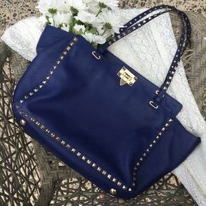 Rockstud Valentino Handbag Blue